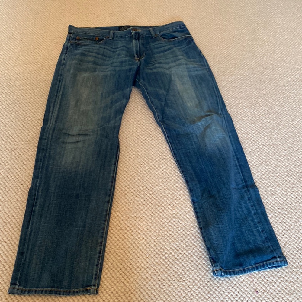 Blue Lucky Brand straight mens jeans.